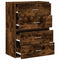 vidaXL - Kasten - met - 2 - lades - 2 - st - 60x31x40 - cm - bewerkt - hout - gerookt - eiken