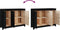vidaXL - Dressoir - 100x35x74 - cm - massief - grenenhout - zwart