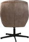 HSM Collection-Draaifauteuil Cleveland-75x73x88-Lever/Zwart-Stof/Metaal