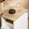 SoBuy FBT149-WN - Sofa Bijzettafel - 2 Laden en Open Vak - Wit - 20x35x60cm