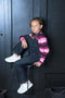 B.Nosy Meisjes Jeans - Denim Tuinpak - Flared Opening - Maat 152