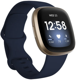 Fitbit Versa 3 - Smartwatch - Ingebouwde GPS en Hartslagmeting - Goud (Blauw)