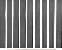 vidaXL - Vervangende - schuttingplanken - 9 - st - 170 - cm - HKC - grijs