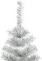 vidaXL - Kunstkerstboom - met - standaard - 210 - cm - PET - zilverkleurig