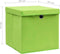 vidaXL - Opbergboxen - met - deksel - 10 - st - 28x28x28 - cm - groen