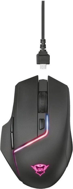 Trust GXT 161 Disan - Draadloze RGB Gaming Muis - 3000 DPI - Zwart
