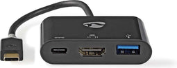 Nedis CCBW64765AT02 - USB 3.2 Gen 1-kabel - HDMI en type-C - Grijs