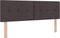 vidaXL - Hoofdbord - Knop - Ge - tuft - Donkerbruin - 140 - cm - Stof
