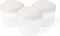 Amuse Rikko Oat Snackbox set - 185ml - Set van 3 snackdoosjes - Sluit gemakkelijk - Transparant - Lichtgrijs