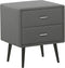 ESSONNE - Nachtkastje - Grijs - Kunstleer