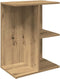vidaXL - Nachtkastjes - 2 - st - 46,5x29x61 - cm - bewerkt - hout - artisanaal - eiken