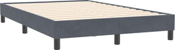 vidaXL - Bedframe - zonder - matras - 120x210 - cm - fluweel - donkergrijs