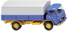Wiking 0411 02 H0 Vrachtwagen MAN Pritwagen MAN 415 blauw/melongeel