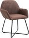 vidaXL - Eetkamerstoelen - 2 - st - stof - bruin