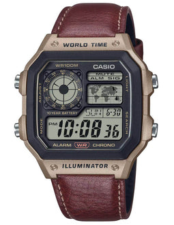 Casio AE-1200WHL-5AVEF - Heren Horloge - Digitaal - 10 ATM waterdicht