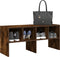 vidaXL - Schoenenrek - stapelbaar - 89,5x30x40 - cm - gerookt - eikenkleurig