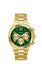 GUESS Equity GW0703G2 - Dameshorloge - 44 MM - Goud Groen