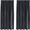 vidaXL - Blackout - Gordijnen - met - Topband - 2 - stuks - Donkergrijze - Velvet