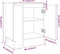 vidaXL - Dressoir - 60x35x70 - cm - bewerkt - hout - bruin - eikenkleur
