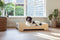 Designed by Lotte Quirine - Hondenbench - Verhoogde instap - Zwart - XL - 112x73x85 cm