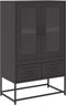 vidaXL - Hoge - kast - 68x39x111,5 - cm - staal - zwart
