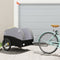 vidaXL - Fietstrailer - 45 - kg - ijzer - zwart - en - grijs