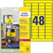 Avery Etiketten Heavy Duty ft 45,7 x 21,2 mm geel 5 stuks