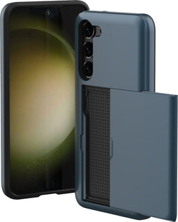 imoshion Hoesje Geschikt voor Samsung Galaxy S23 Hoesje - Ruimte voor 2 pasjes - imoshion Backcover met pasjeshouder - Donkerblauw