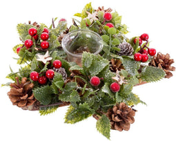Kerstkaarshouder Rood Multicolour Plastic Foam 28 x 28 x 7 cm