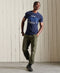 Superdry VL TEE - Heren T-shirt Slimfit - Biologisch katoen - Dark Blue