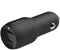 Belkin BoostCharge - Dual USB-A Autolader 24W - 2 Poorten + USB-A naar Lightning Kabel - Zwart