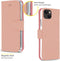 Accezz iPhone 13 Mini - Wallet Softcase Bookcase - 3 pashouders - Rosé Goud