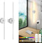 Oplaadbare Wandlampen Set van 2 - 100 cm - Geborsteld Nikkel - Draadloos met Afstandsbediening