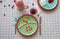 CABANAZ - bord, keramiek, FONDUE PLATE, groen