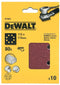 DeWalt DT3022-QZ - Schuurpapier - 1/4 sheet - Aluminiumoxide korrels 80 - 115x115 mm (10 stuks)