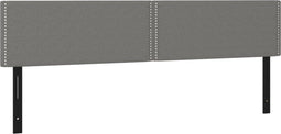 vidaXL - Hoofdborden - 2 - st - 80x5x78/88 - cm - stof - donkergrijs