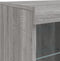 vidaXL - Dressoir - met - LED-verlichting - 81x37x67 - cm - grijs - sonoma - eiken