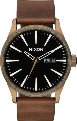 Nixon Sentry A1053053 - Polshorloge - Quartz - Bruin - 42mm