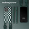 Selencia Hoesje Met Koord Geschikt voor iPhone 14 Pro Max - Selencia Siliconen design hoesje met afneembaar koord - Groen / Irregular Check Green