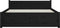 vidaXL - Bedframe - massief - hout - zwart - 140x200 - cm