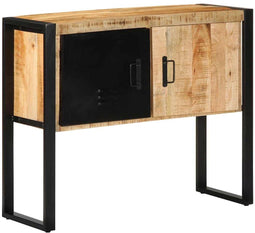 vidaXL - Wandkast - 90x35x75 - cm - massief - ruw - mangohout