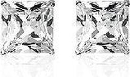 Silventi 921174004 Zilveren oorstekers - vierkant zirkonia 4 mm - zilverkleurig