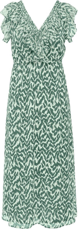 ONLY ONLTORIA LIFE CAPSLEEVE MIDI DRESS - Dames Jurk - V-hals met Ruches - Maat S