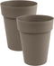 EDA Toscane - Bloempot - 44 cm diameter - 53 cm hoog - kunststof - taupe