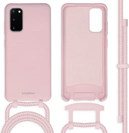 iMoshion Hoesje Geschikt voor Samsung Galaxy S20 Hoesje Met Koord - iMoshion Color Backcover met afneembaar koord - Roze