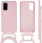 iMoshion Hoesje Geschikt voor Samsung Galaxy S20 Hoesje Met Koord - iMoshion Color Backcover met afneembaar koord - Roze