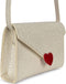 Konges Sløjd Love Letter Schoudertasje met glitter - Cream Glitter