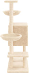 vidaXL - Kattenmeubel - met - sisal - krabpalen - 117 - cm - crèmekleurig