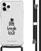 iMoshion iPhone 11 Pro - Hoesje met Koord - Verstelbaar Koord - Zwart / Live Laugh Love