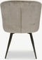 Furnicher BEN Draaibare Eetkamerstoel - Fluwelen bekleding - Modern design - Stalen frame - Grijs fluweel - Zwarte poten